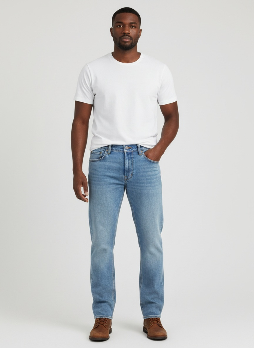 Wrangler Authentics Men's Classic 5-Pocket Regular Fit Jean Light Stonewash